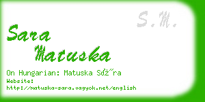 sara matuska business card